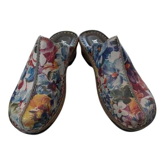 New Josef Seibel Catalonia 51 Women's Slide On Floral Leather Clogs 37 6 6.5 - Picture 3 of 6